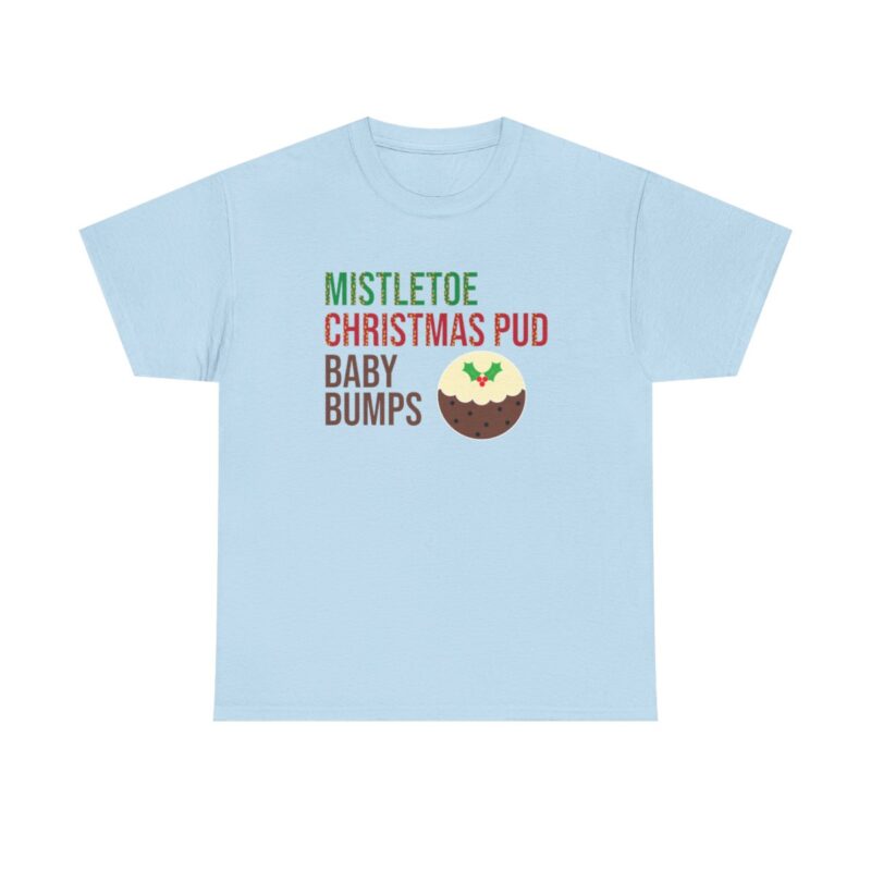 Mistletoe, Christmas Pud and Baby Bumps Pregnancy Announcement T-Shirt