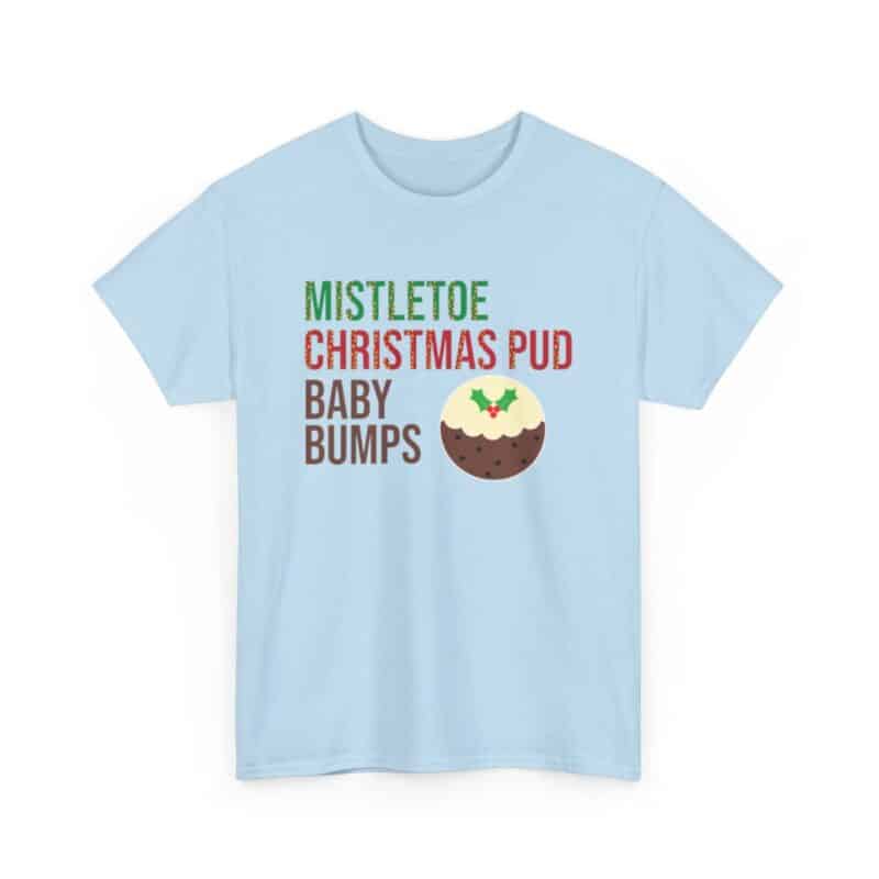 Mistletoe, Christmas Pud and Baby Bumps Pregnancy Announcement T-Shirt