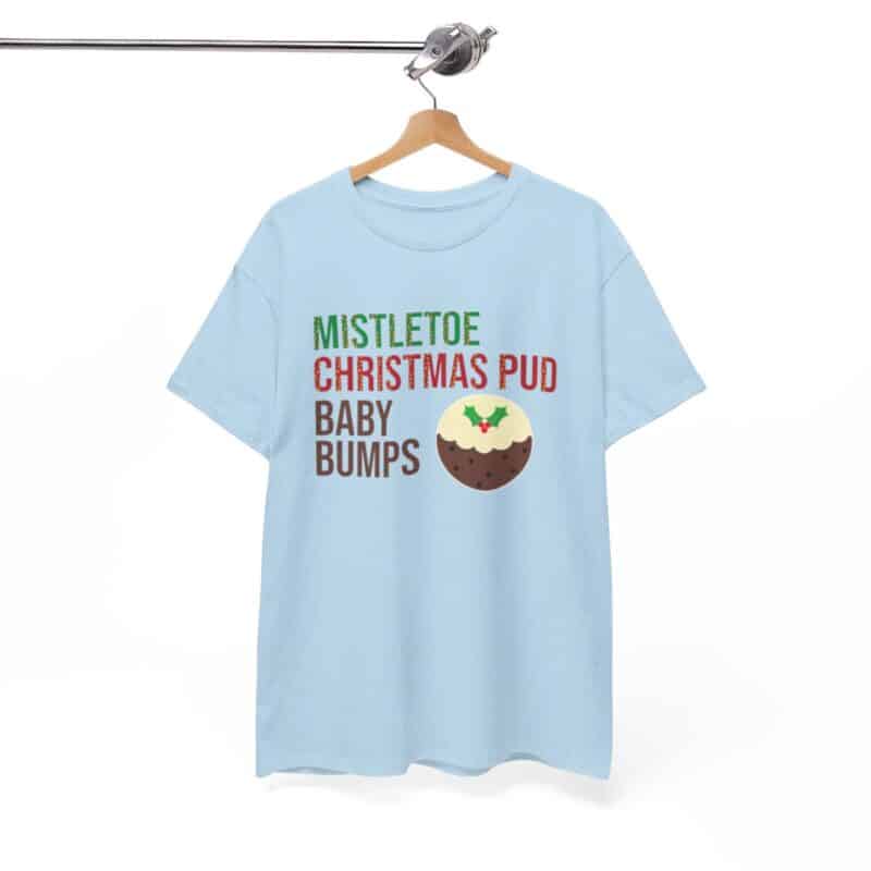 Mistletoe, Christmas Pud and Baby Bumps Pregnancy Announcement T-Shirt