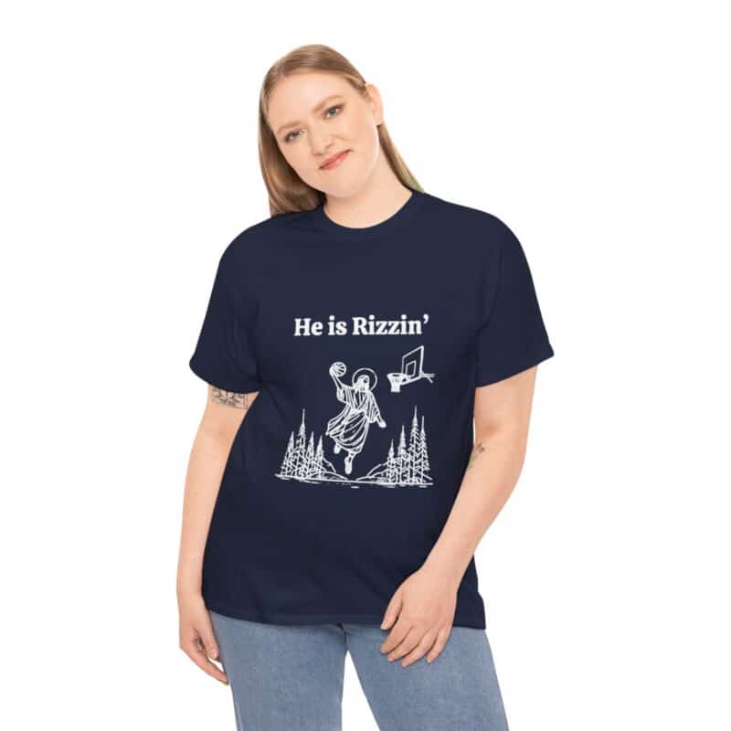 Funny Easter T-Shirt - Jesus Playing Basketball