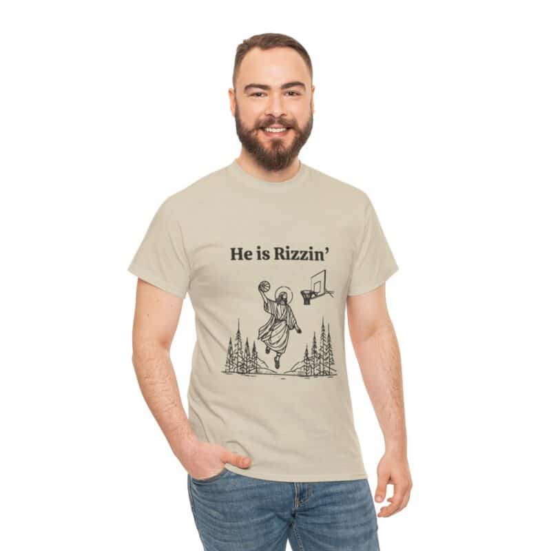 Funny Easter T-Shirt - Jesus Playing Basketball