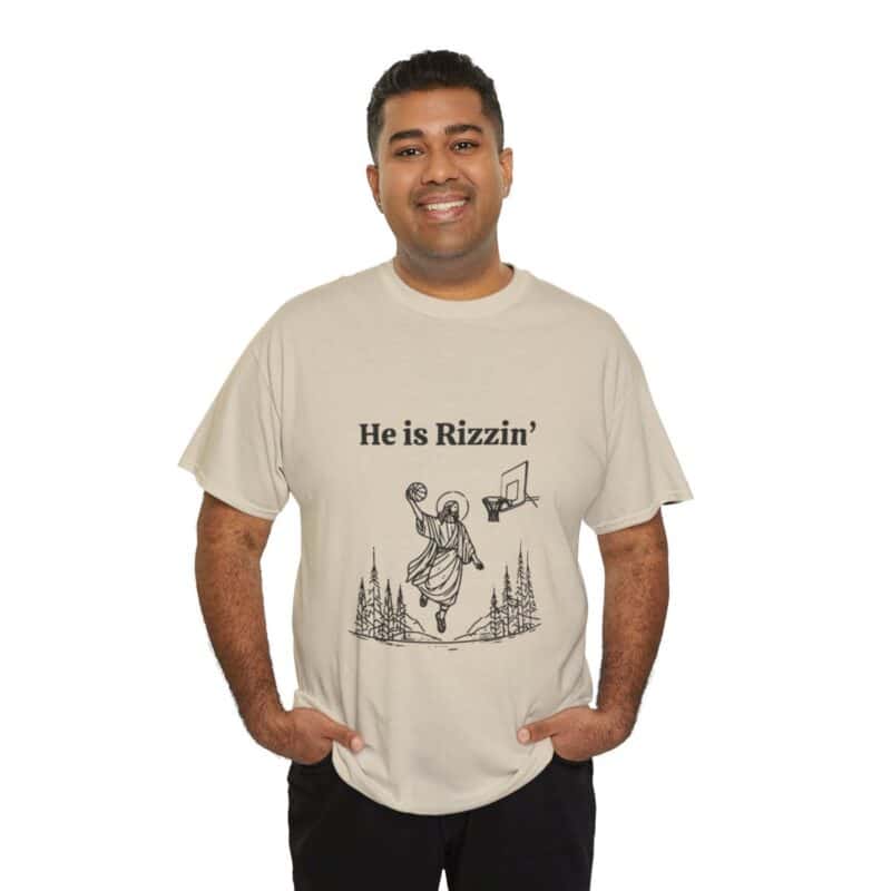 Funny Easter T-Shirt - Jesus Playing Basketball