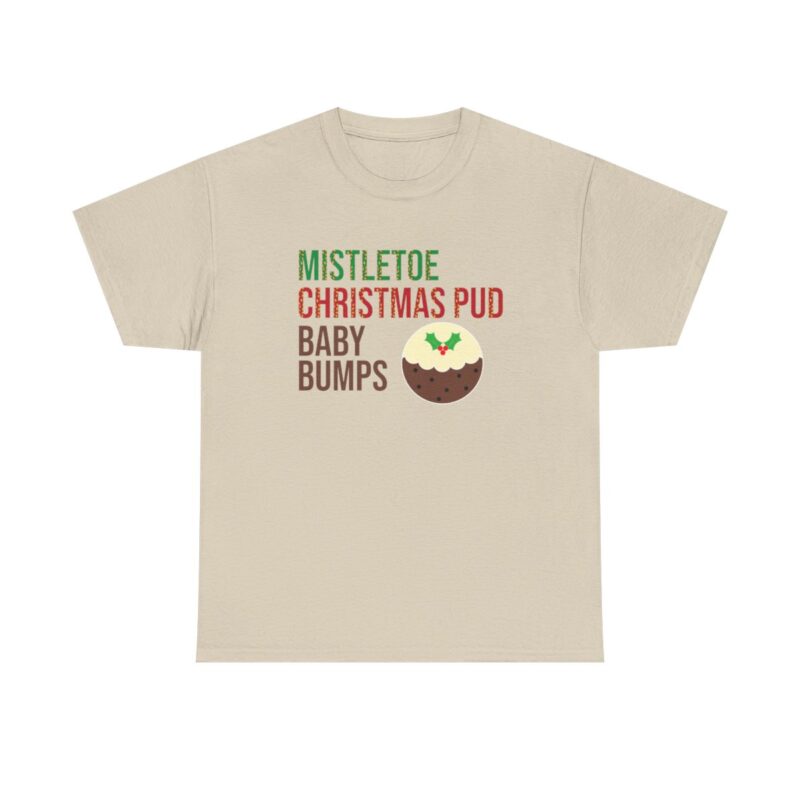 Mistletoe, Christmas Pud and Baby Bumps Pregnancy Announcement T-Shirt