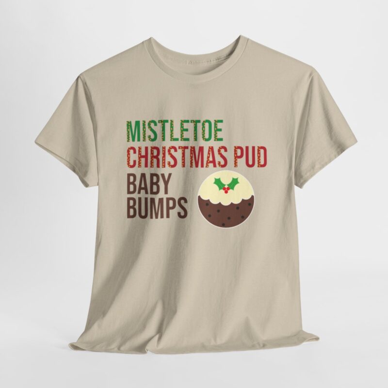 Mistletoe, Christmas Pud and Baby Bumps Pregnancy Announcement T-Shirt