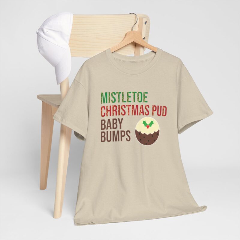 Mistletoe, Christmas Pud and Baby Bumps Pregnancy Announcement T-Shirt