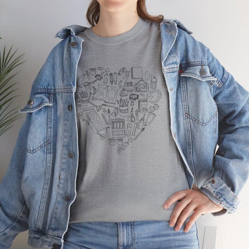 Creative Heart Artist T-Shirt in Soft, Breathable Fabric