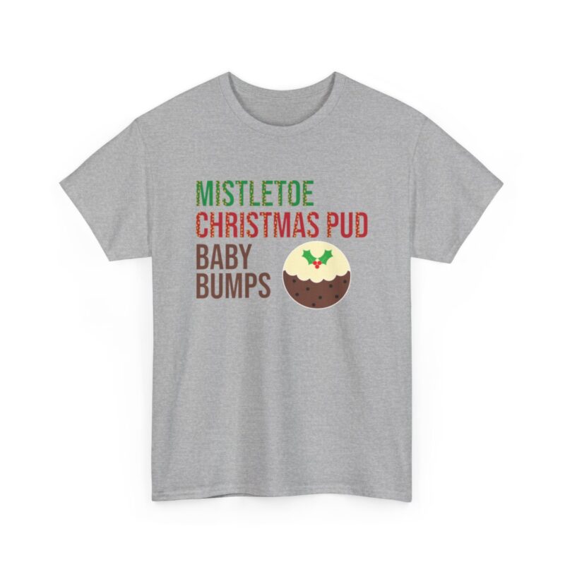 Mistletoe, Christmas Pud and Baby Bumps Pregnancy Announcement T-Shirt