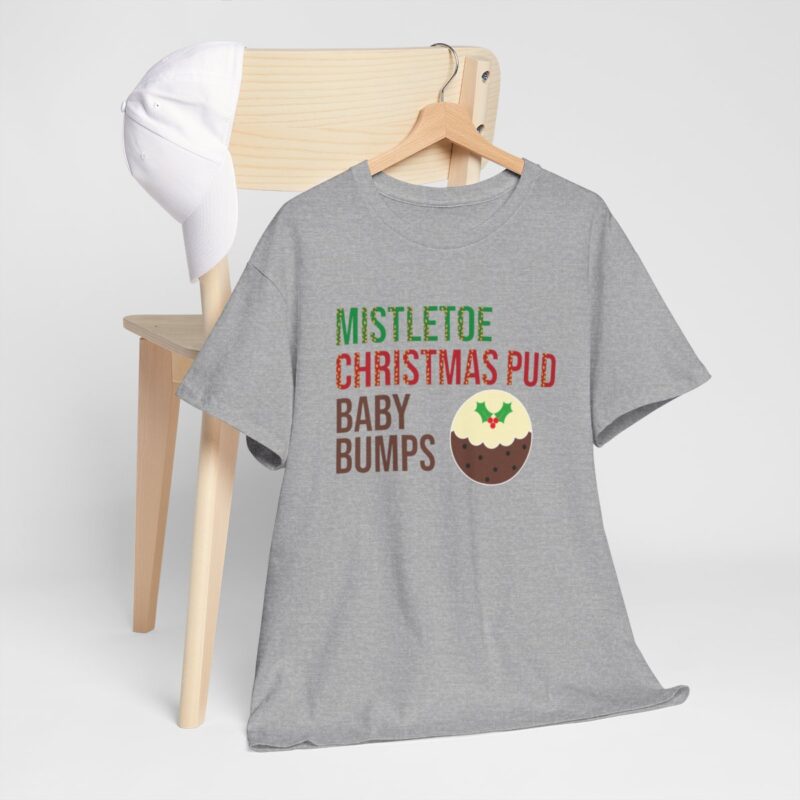 Mistletoe, Christmas Pud and Baby Bumps Pregnancy Announcement T-Shirt