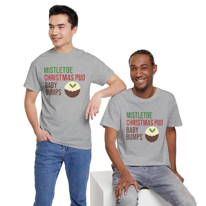 Mistletoe, Christmas Pud and Baby Bumps Pregnancy Announcement T-Shirt