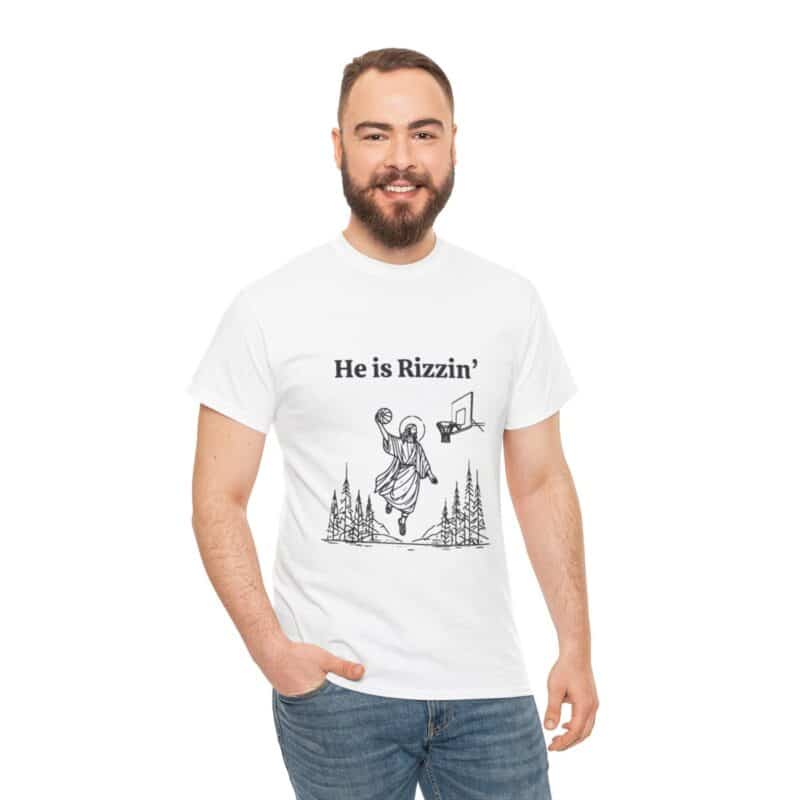 Funny Easter T-Shirt - Jesus Playing Basketball