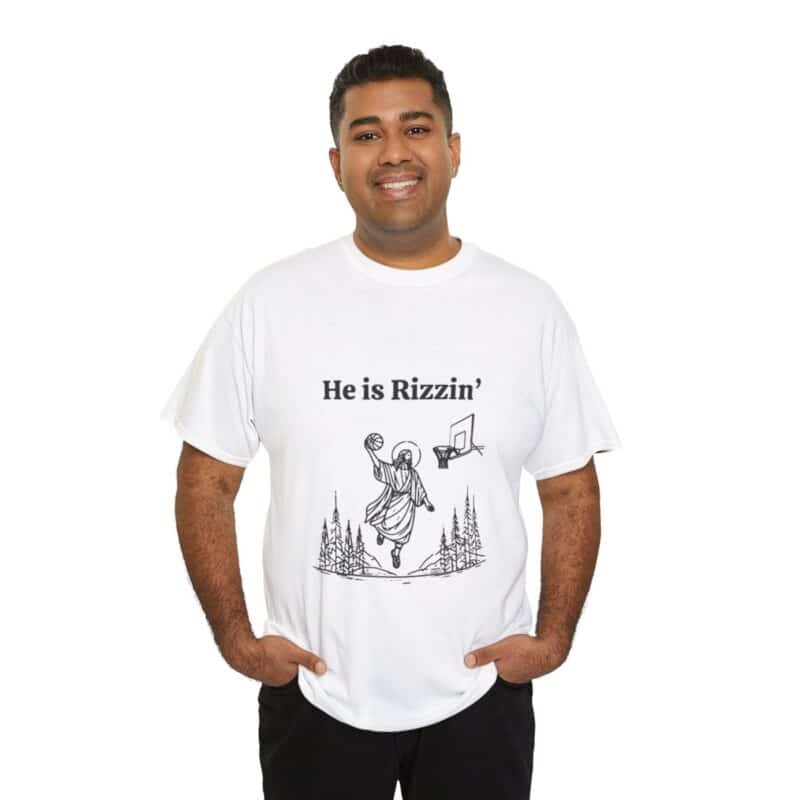 Funny Easter T-Shirt - Jesus Playing Basketball