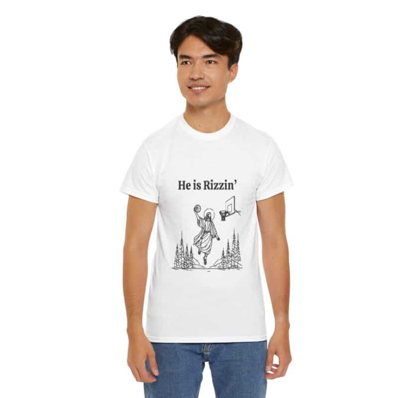 Funny Easter T-Shirt - Jesus Playing Basketball