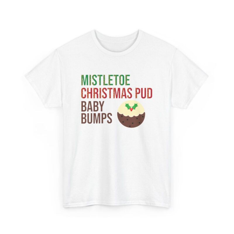 Mistletoe, Christmas Pud and Baby Bumps Pregnancy Announcement T-Shirt