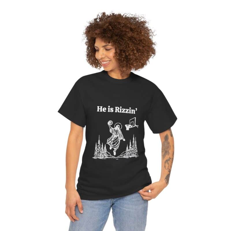 Funny Easter T-Shirt - Jesus Playing Basketball