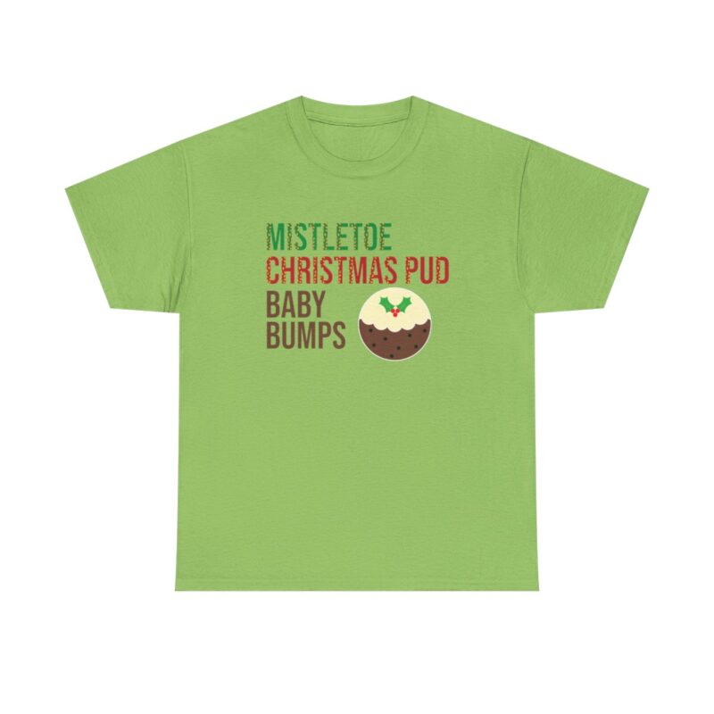 Mistletoe, Christmas Pud and Baby Bumps Pregnancy Announcement T-Shirt