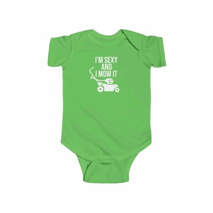 I'm Sexy and I Mow It Baby Short Sleeve Babygrow