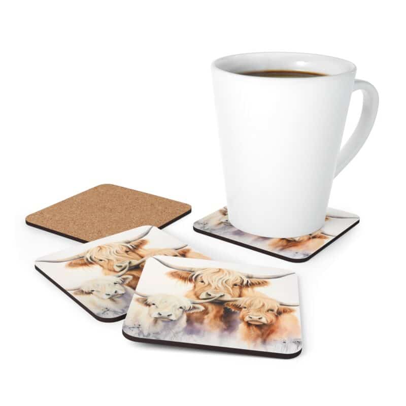 Highland Cows Coaster Set