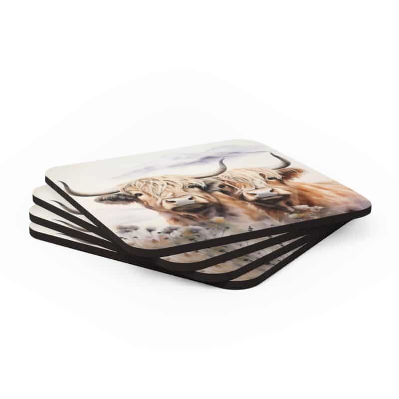 Highland Cows Coaster Set