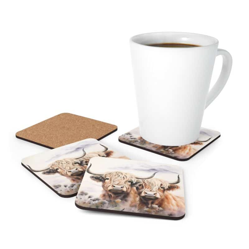 Highland Cows Coaster Set