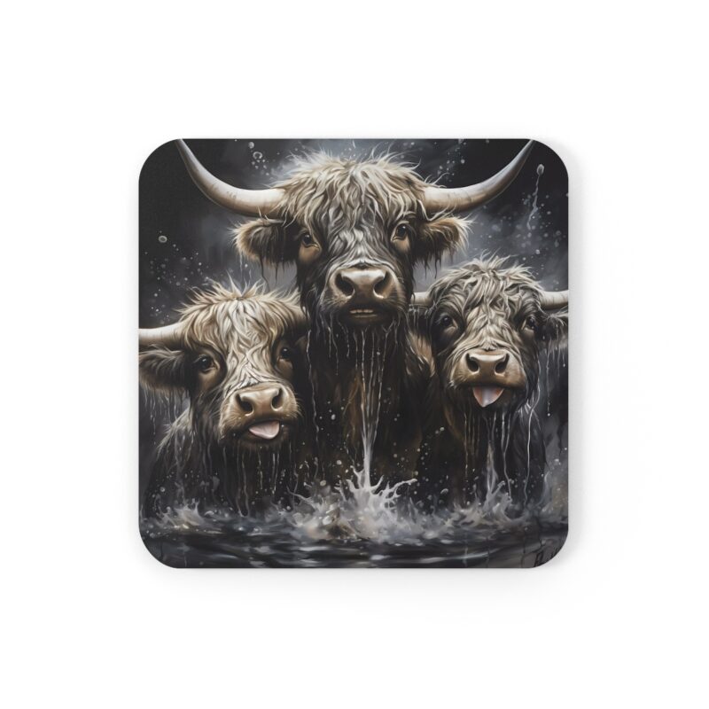 Highland Cows Coaster Set