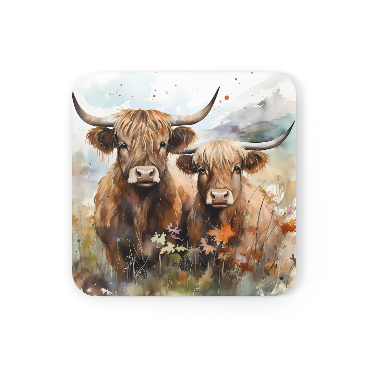 Highland Cows Coaster Set