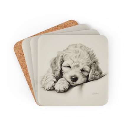 Poodle Coaster Set