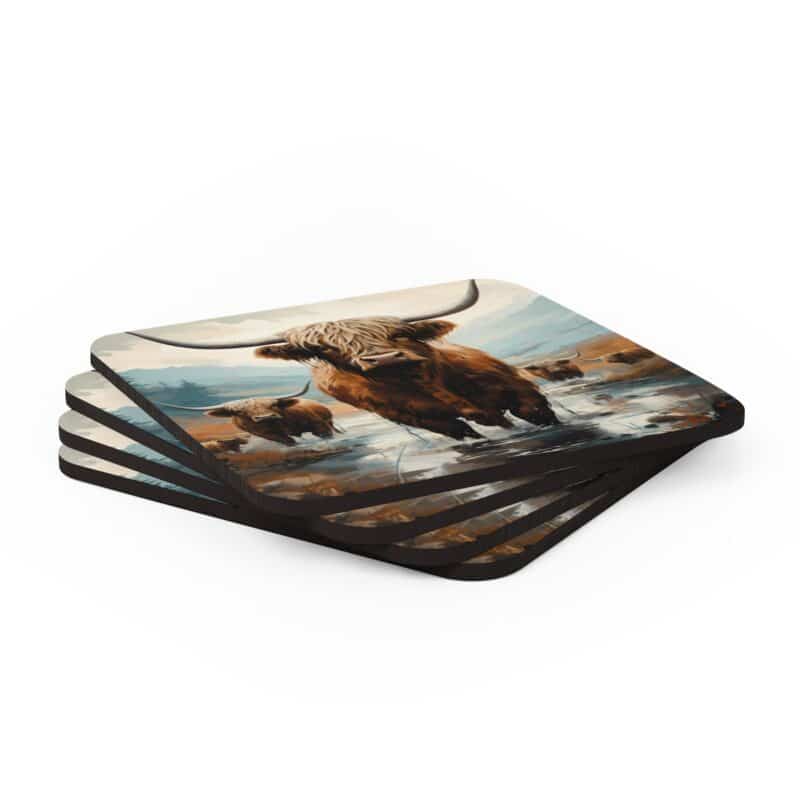 Highland Cows Coaster Set