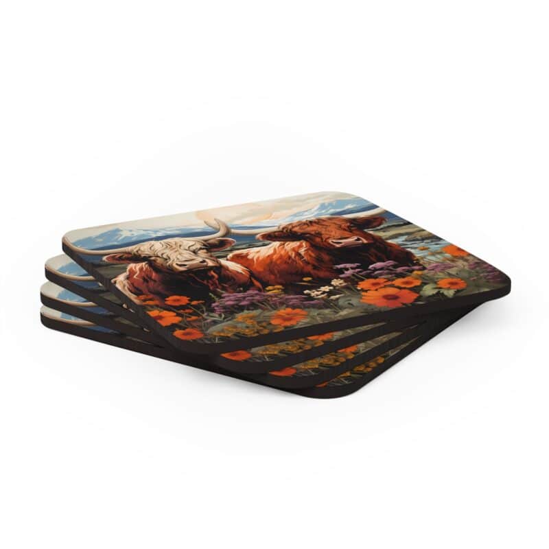 Highland Cows Coaster Set