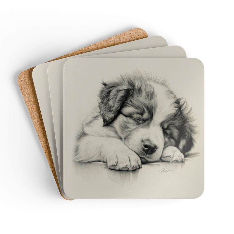 Australian Shepherd Dog Coaster Set