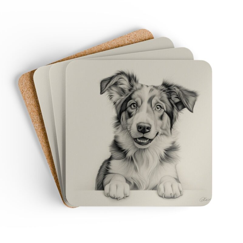 Australian Shepherd Dog Coaster Set