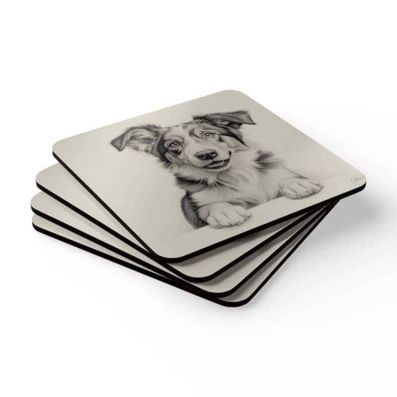 Australian Shepherd Dog Coaster Set