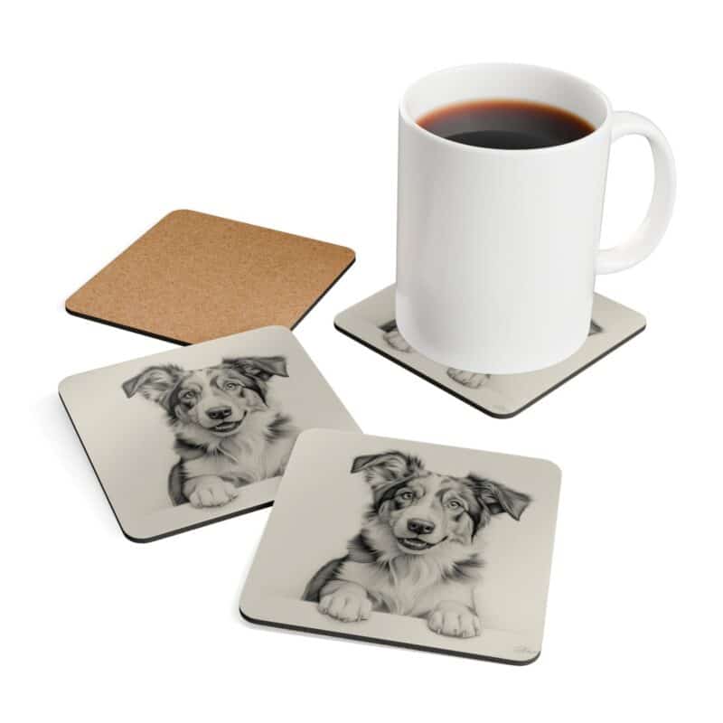 Australian Shepherd Dog Coaster Set