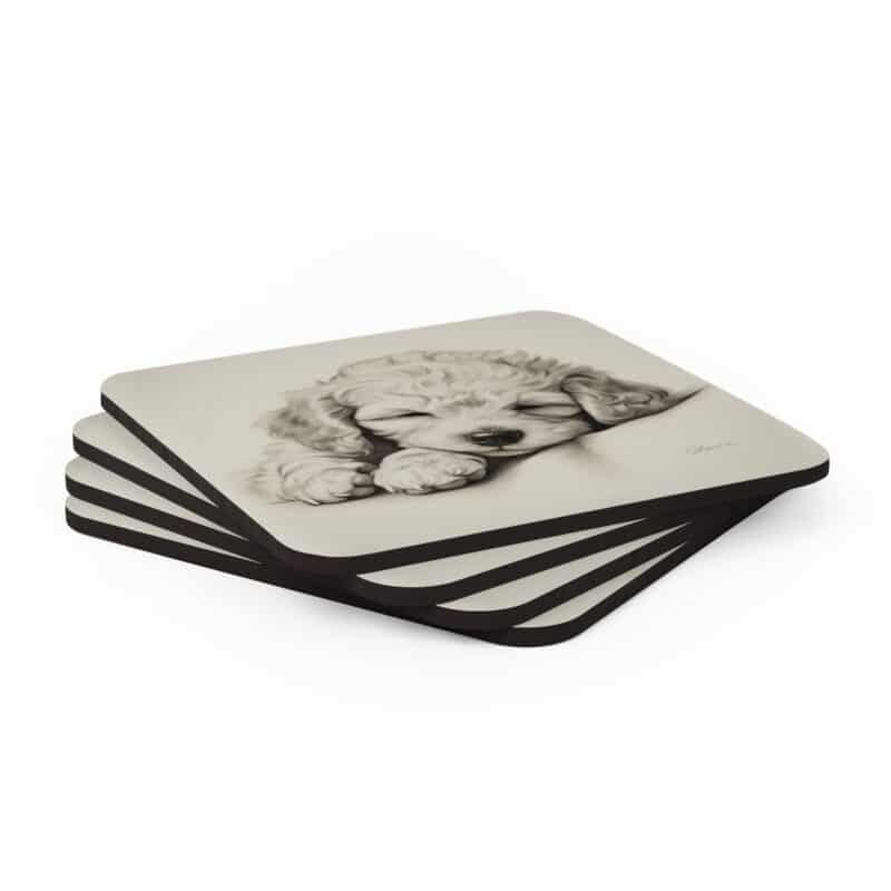 Poodle Coaster Set