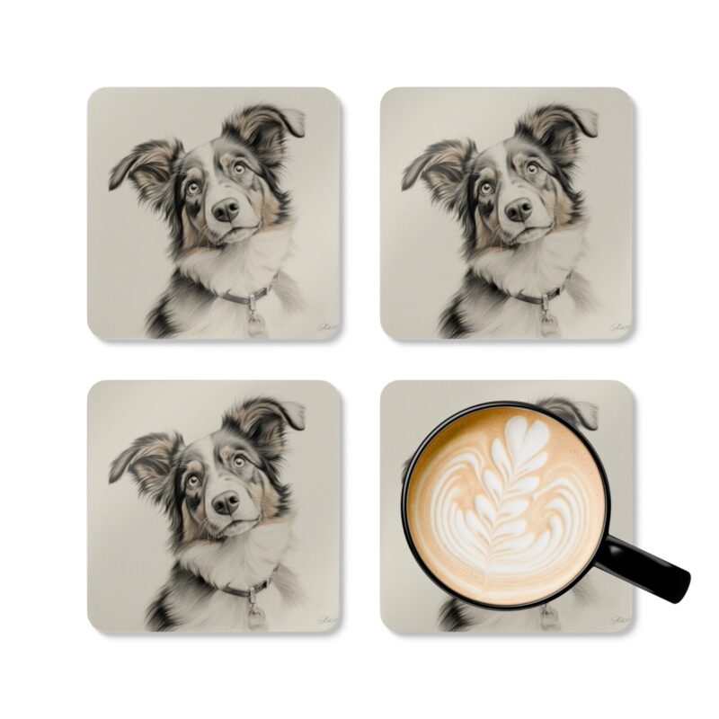 Australian Shepherd Dog Coaster Set