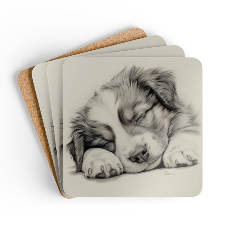 Australian Shepherd Dog Coaster Set