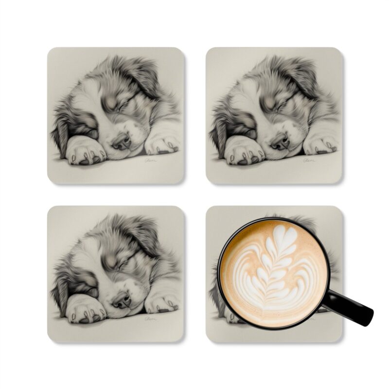 Australian Shepherd Dog Coaster Set