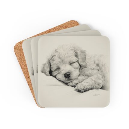 Poodle Coaster Set