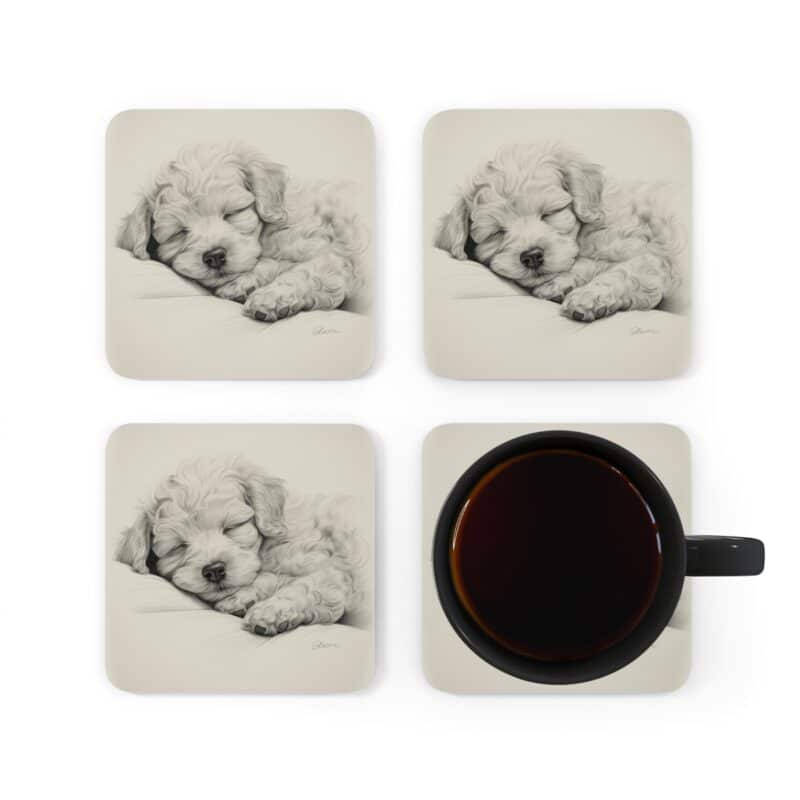 Poodle Coaster Set