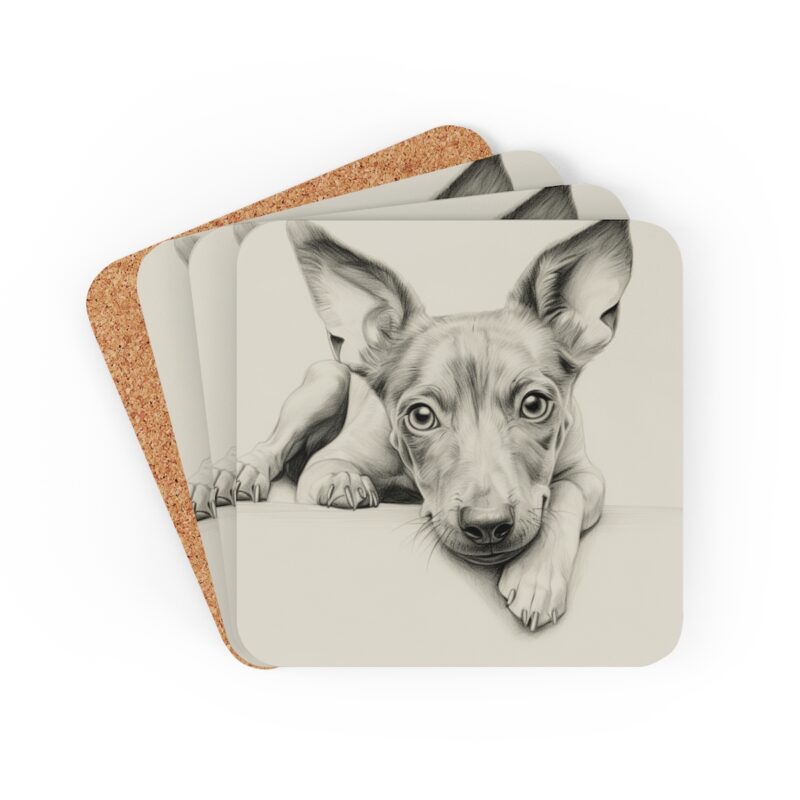 American Hairless Terrier Coaster Set