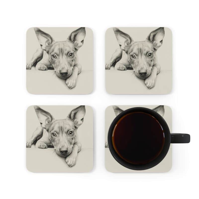 American Hairless Terrier Coaster Set