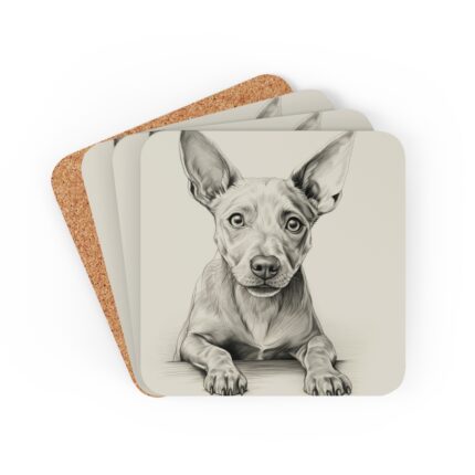 American Hairless Terrier Coaster Set