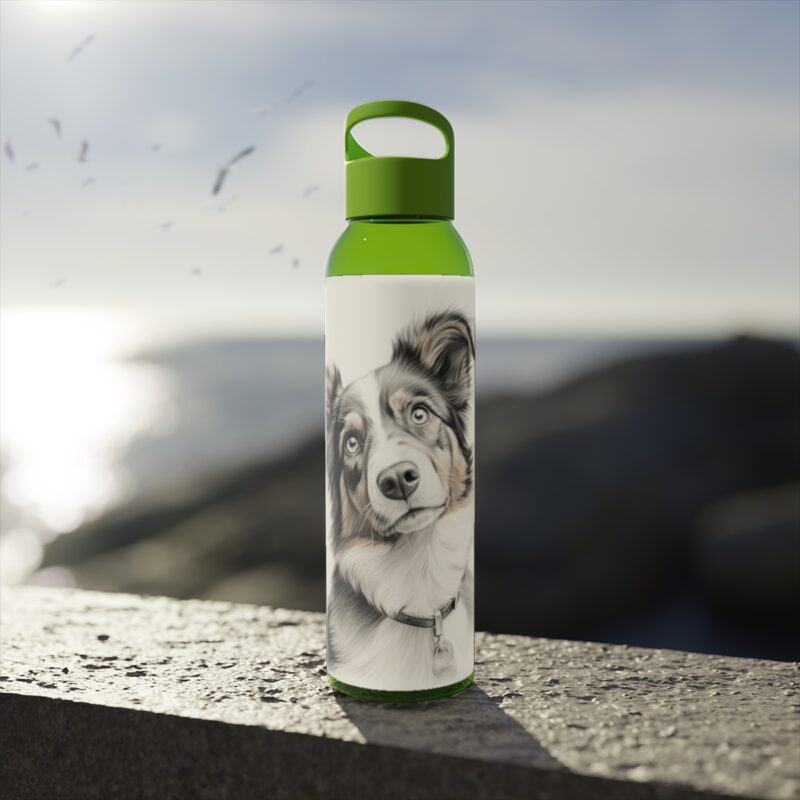 Australian Shepherd Dog Sky Water Bottle