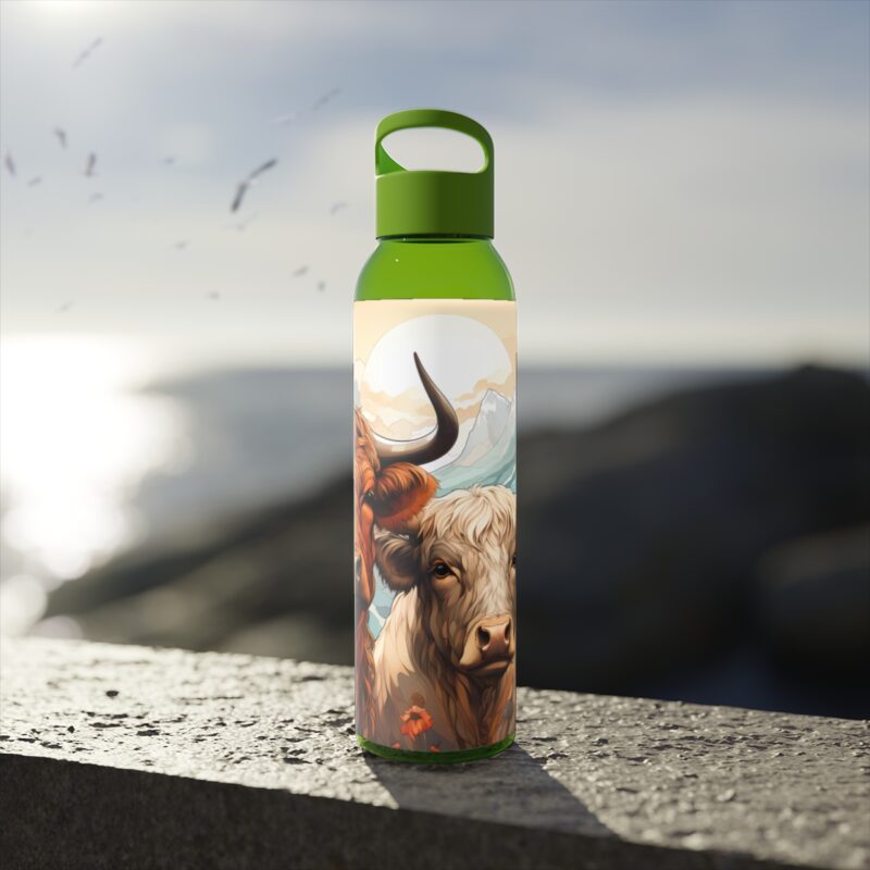 Highland Cows Sky Water Bottle