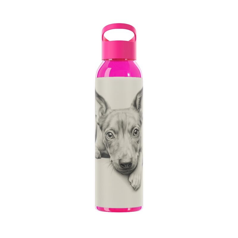 American Hairless Terrier Sky Water Bottle