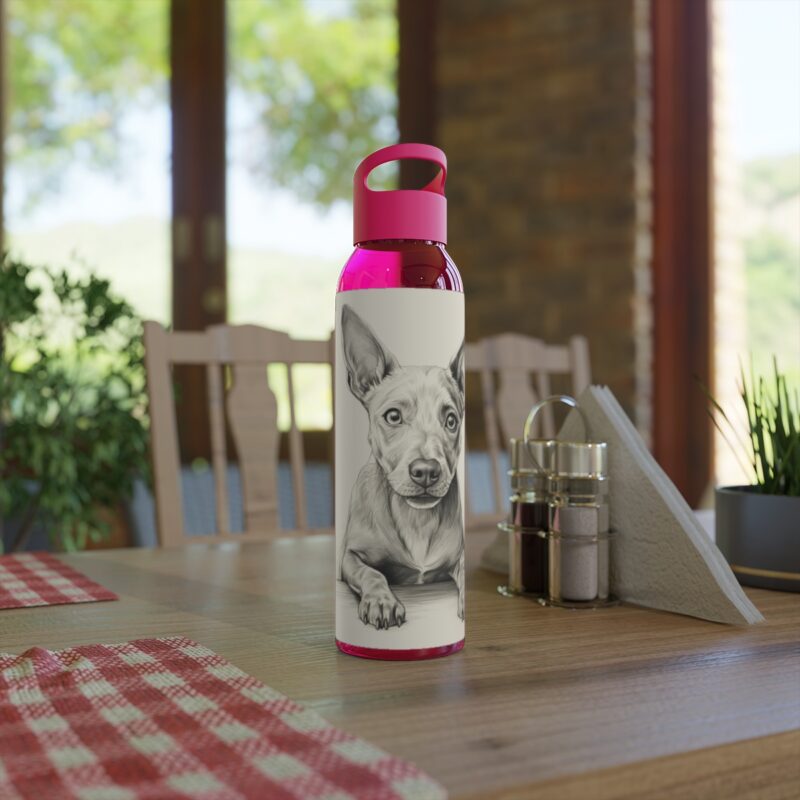 American Hairless Terrier Sky Water Bottle