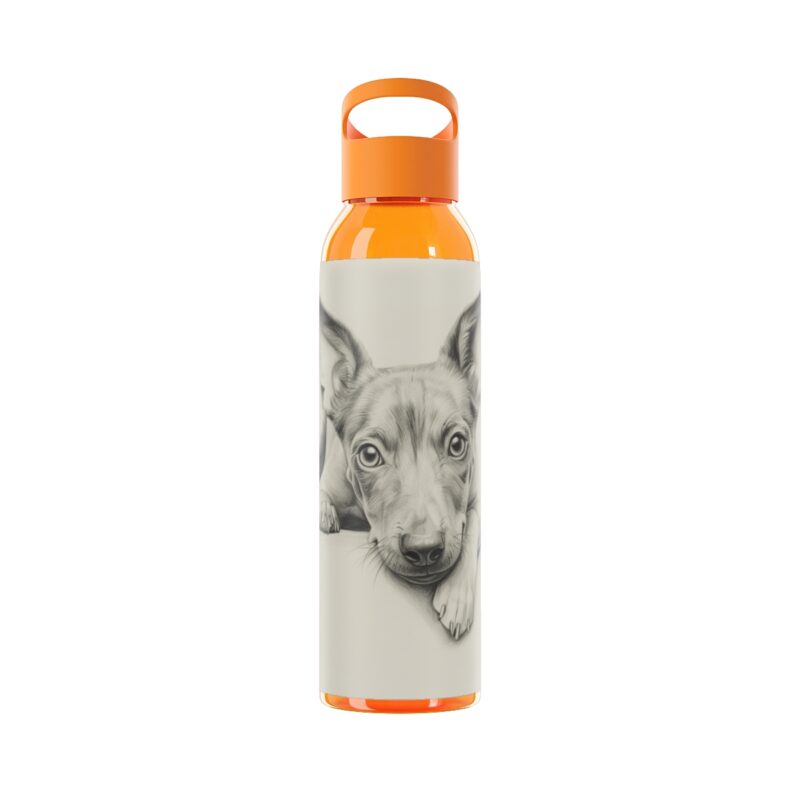 American Hairless Terrier Sky Water Bottle