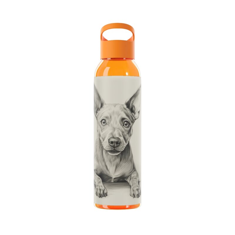 American Hairless Terrier Sky Water Bottle