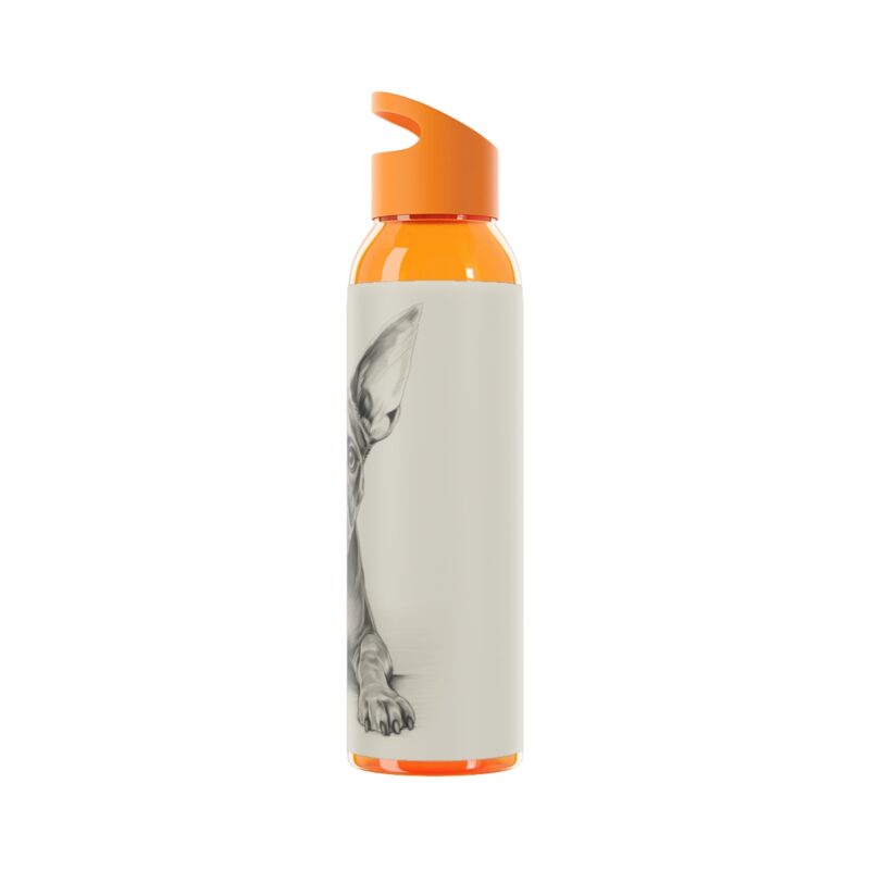 American Hairless Terrier Sky Water Bottle