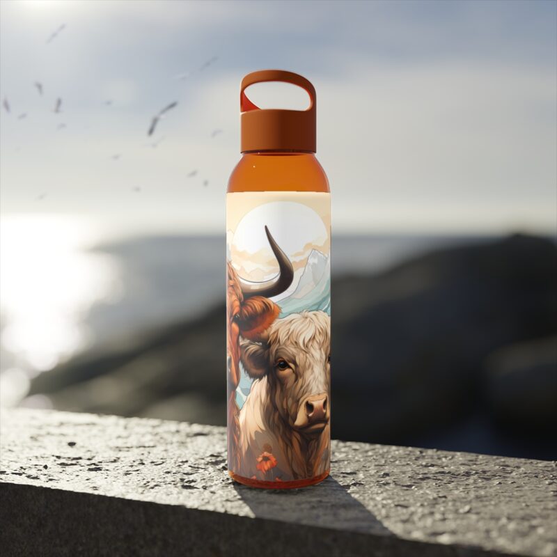 Highland Cows Sky Water Bottle