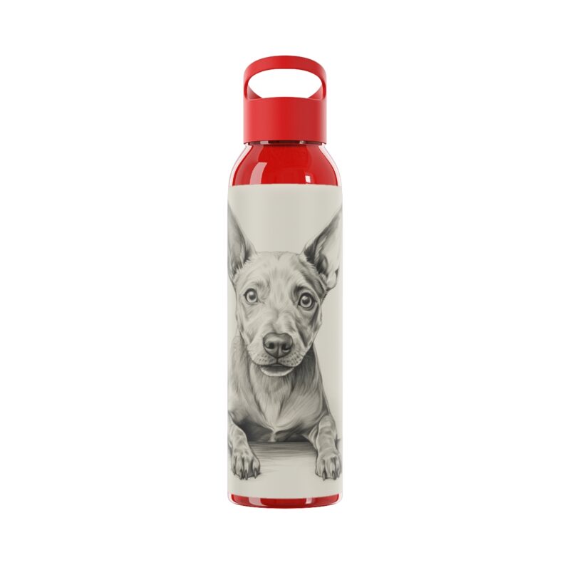 American Hairless Terrier Sky Water Bottle